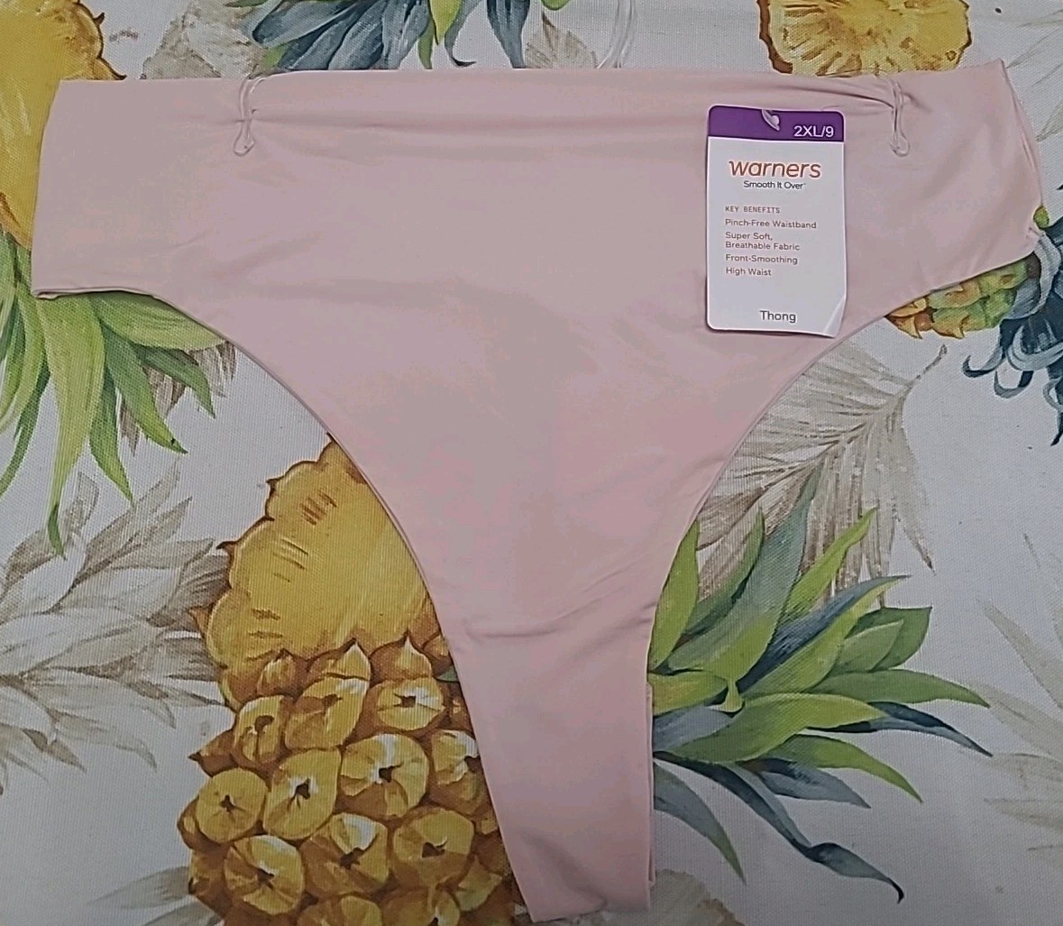 Warner’s SM@@TH & SLINKY High Waist 9021 Breathable Thong Sz 9 2XL $12.00