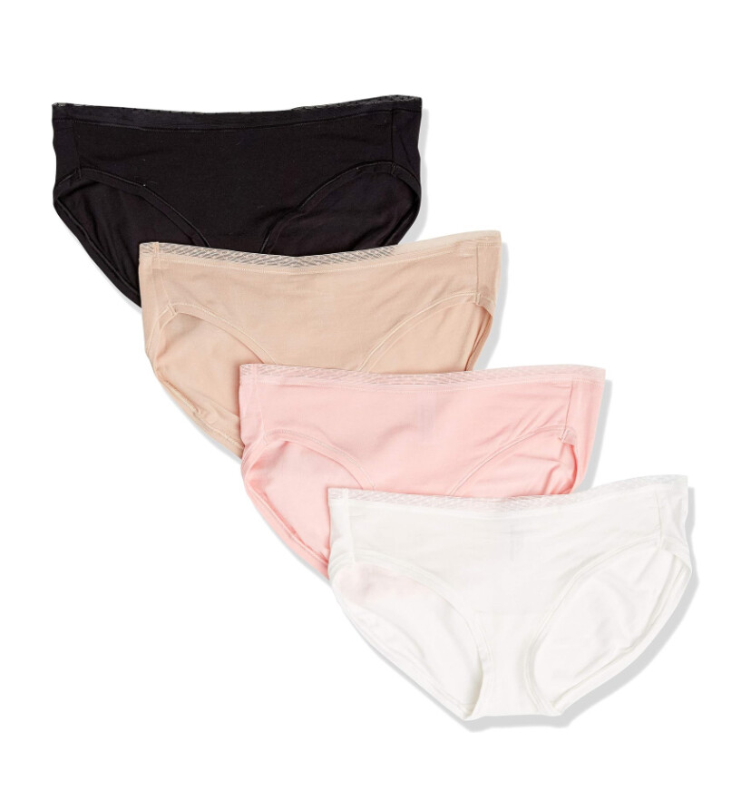 Amazon Essentials Women’s Bikini Underwear, Size L, Pack of 4
