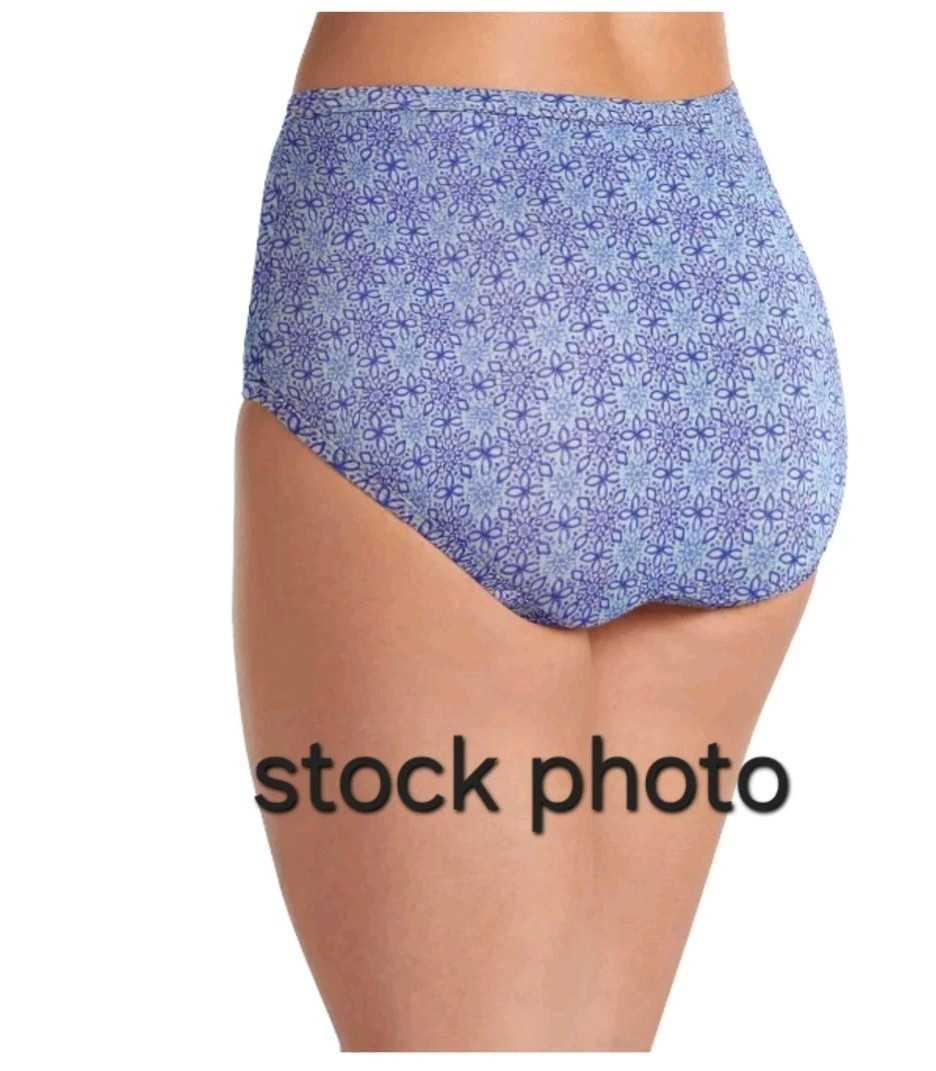 Jockey Women’s Underwear Supersoft Brief Size 9 Crochet Tile/Soft Lilac/White