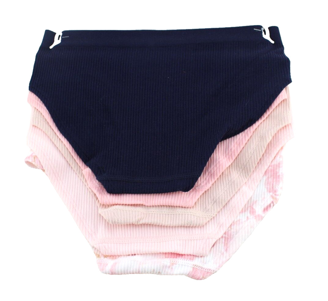 LAURA ASHLEY 5-pk Small Multi-Colors Ribbed Women’s Hipsters Briefs MSRP $48