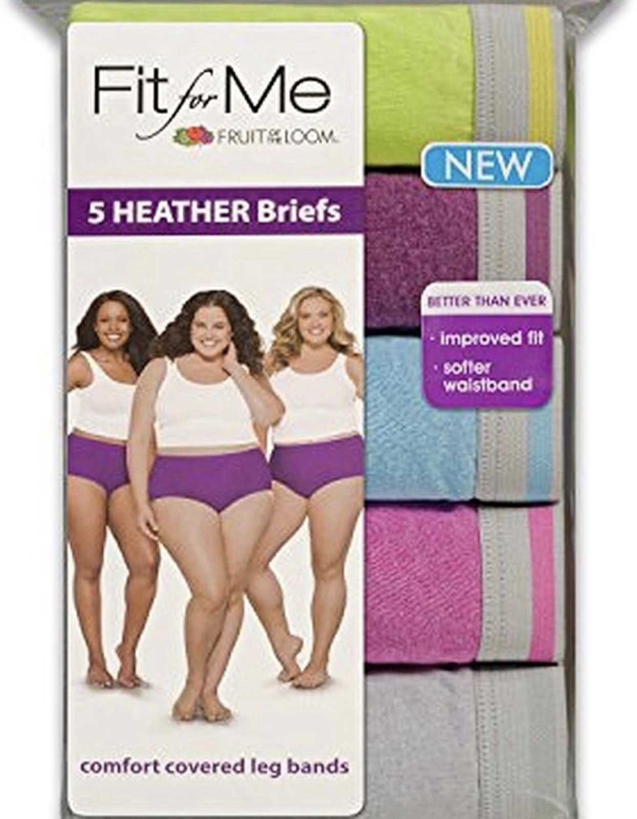 Women’s Plus-Size 12-Pack Fit for Me Brief, Assorted, Size#10