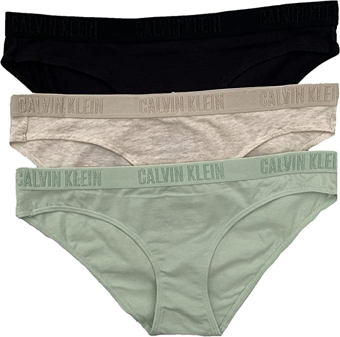 Calvin Klein Monochrome Cotton Bikini Panty 3 Pack, Black(QP1999-331)G,S