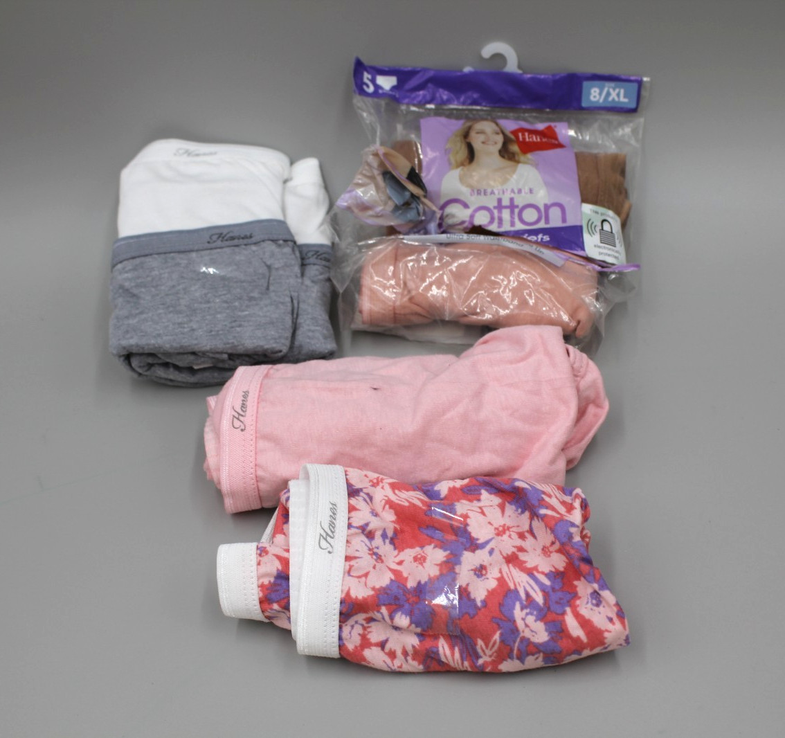 Hanes Tagless Cotton Briefs Underwear 6 Pcs Womens 8/XL (Opened) Wicking