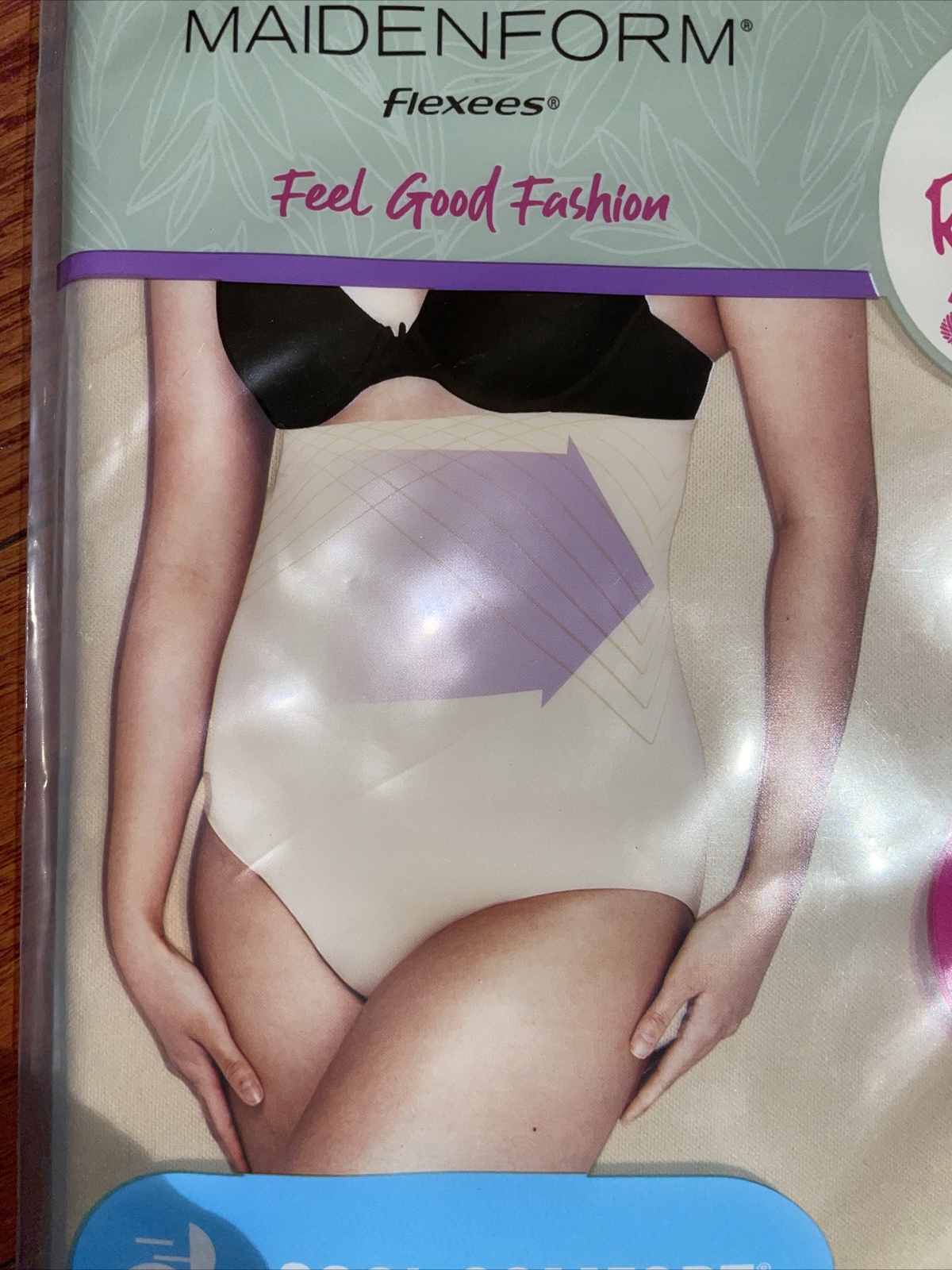 Womens Brief Panty Maidenform Flexees Beige Firm High Waist Size 3XL