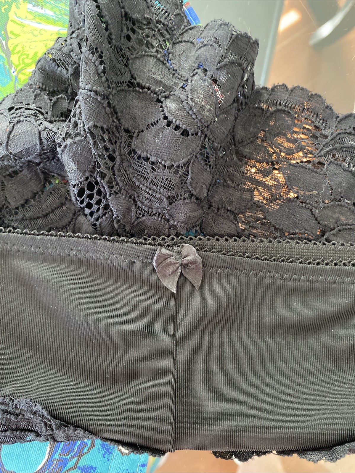 Delta Burke NWT 9/2X Black Lace Boy Shorts Panties