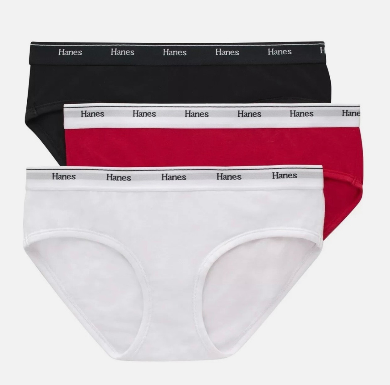 Hanes Originals Women’s 3 Pack Hipster Cotton Stretch Underwear