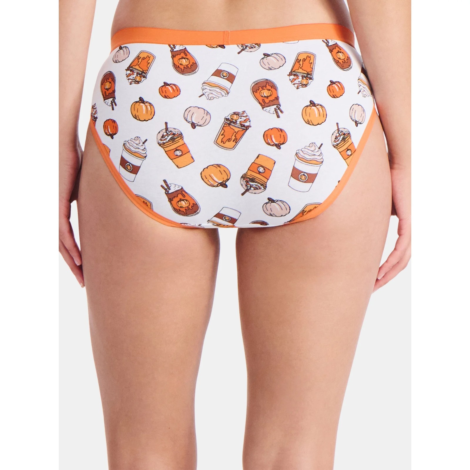 Womens Pumpkin, Latte Way to Celebrate Hipster Panties, 3-Pack, XL (16-18)