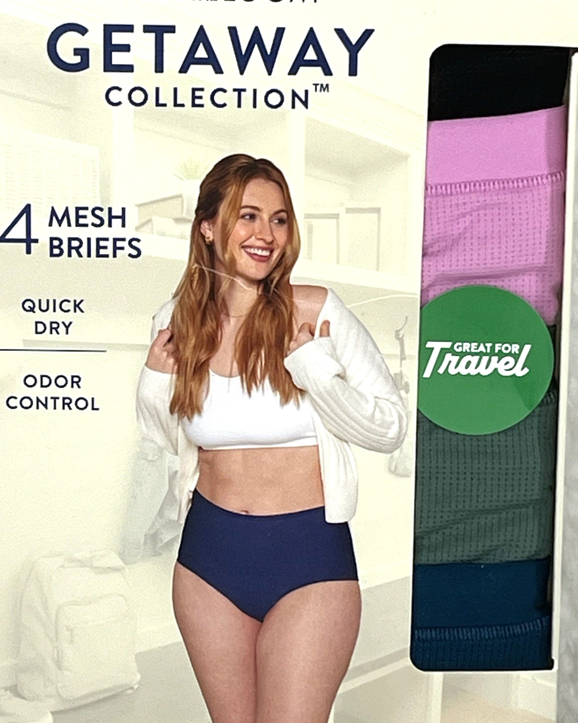 Fruit of the Loom Getaway Women’s Briefs Mesh SZ 5 Small 4-Pk Cooling Quick Dry