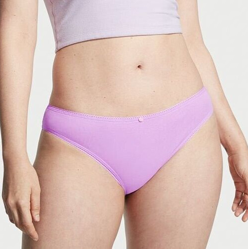 XXL Lilac LT Purple Victorias Secret FULL Back Floral Lace Keyhole Bikini Panty