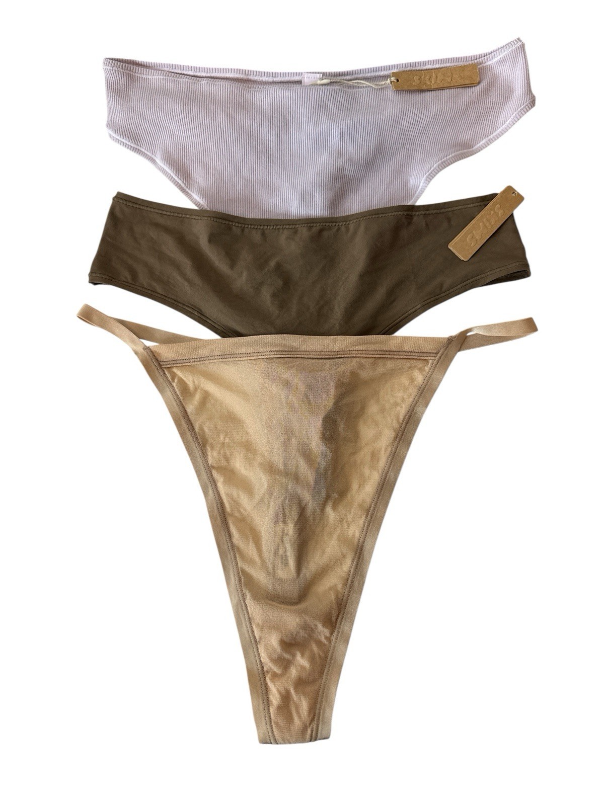 Skims Bundle LOT of 3 Thongs Panties Assorted Colors & Type All Size 4X New