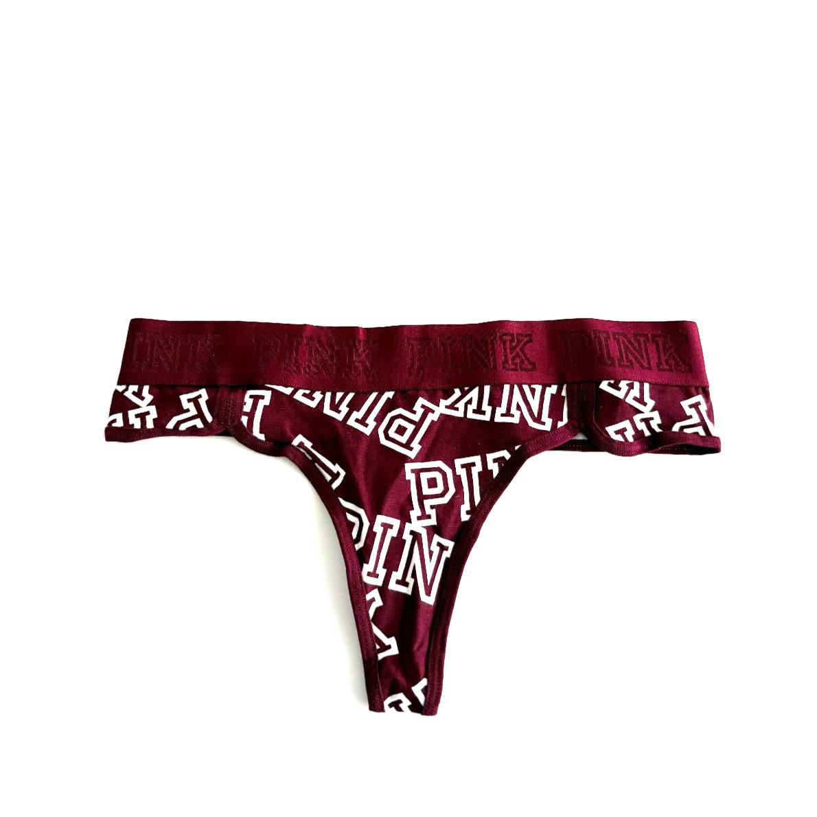 Victoria’s Secret PINK Logo Thong Panty Ruby Print