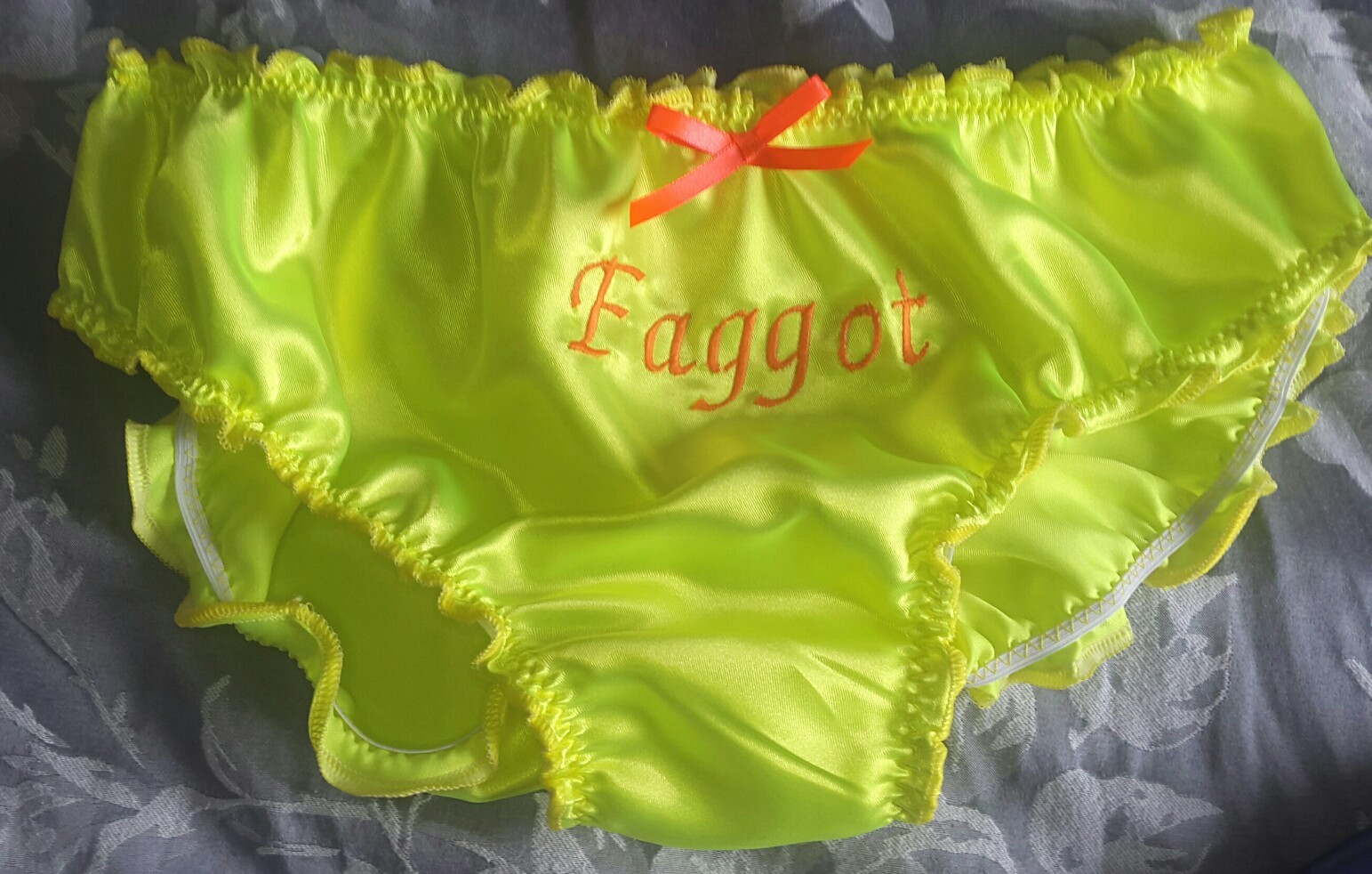 🌸MADE TO ORDER* Personalised EMBROIDERED “SATIN SISSY” Knickers any colour🌸