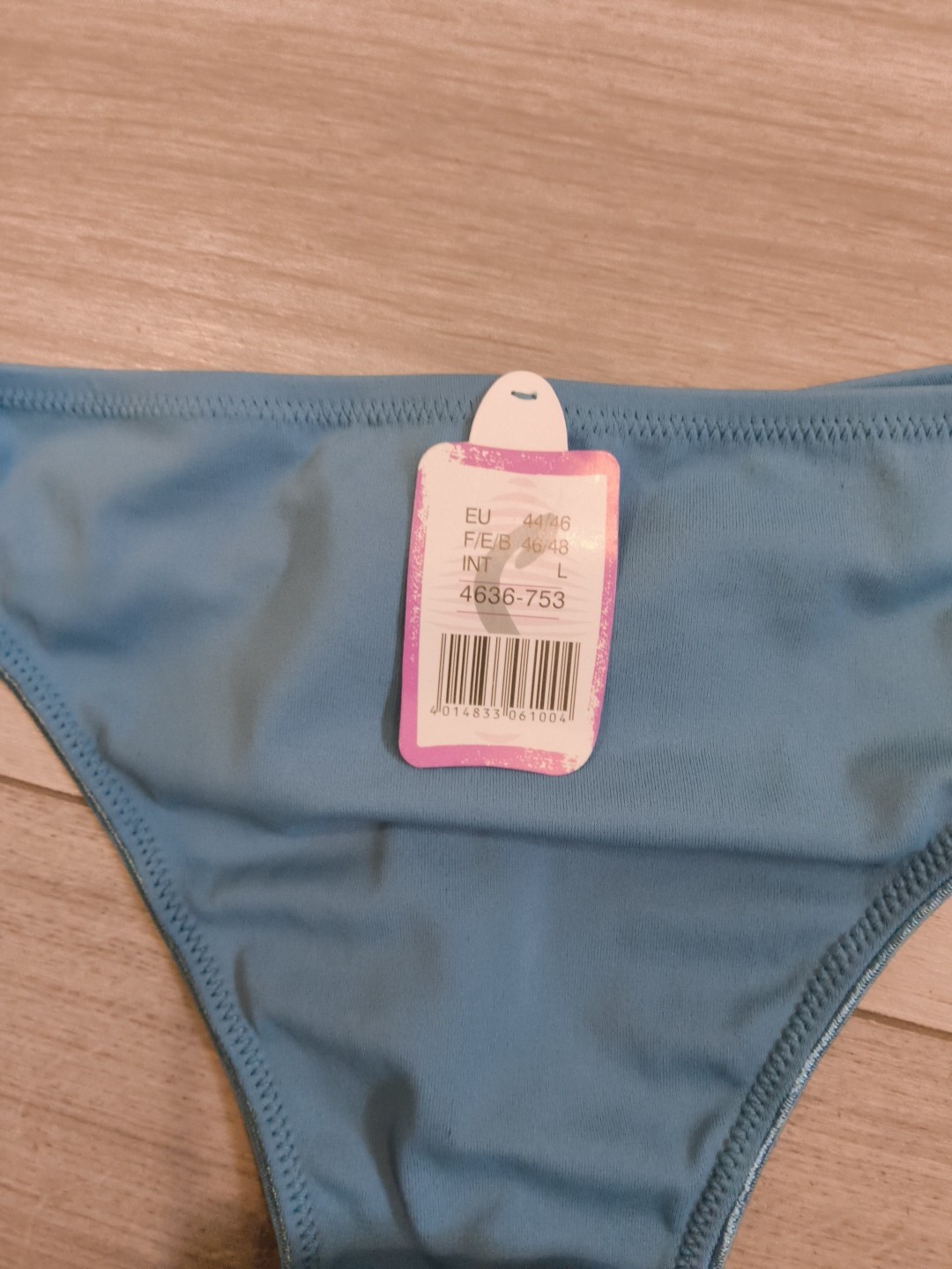 BNWT Deep Teal Blue High Cut Classic Tanga Thong Size 6-8