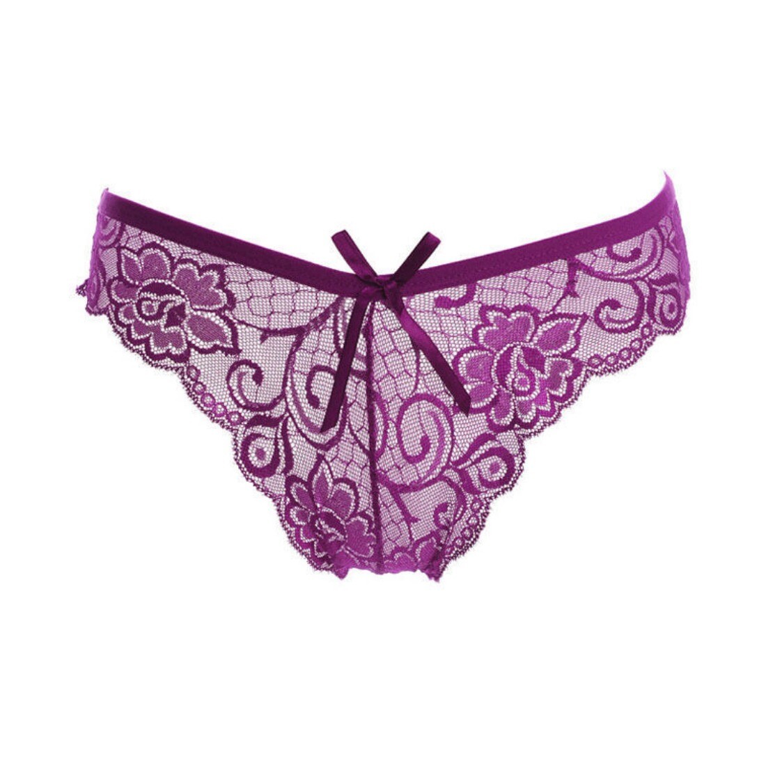 4PCS Womens Sexy Lace V-string Briefs Thongs G-string Lingerie Underwear Panties