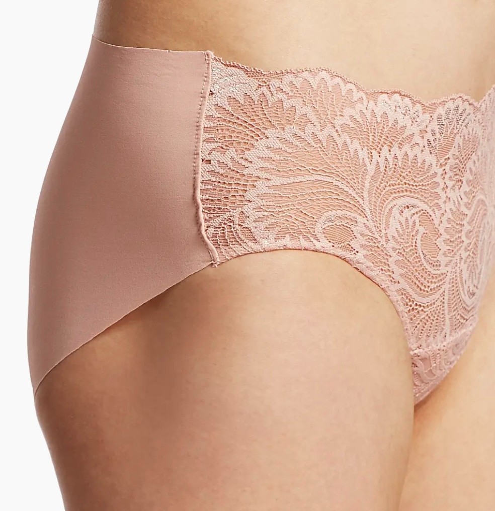 Commando Womens Rose Full Circle Bikini Underwear Size L/XL Beige BK01 NEW
