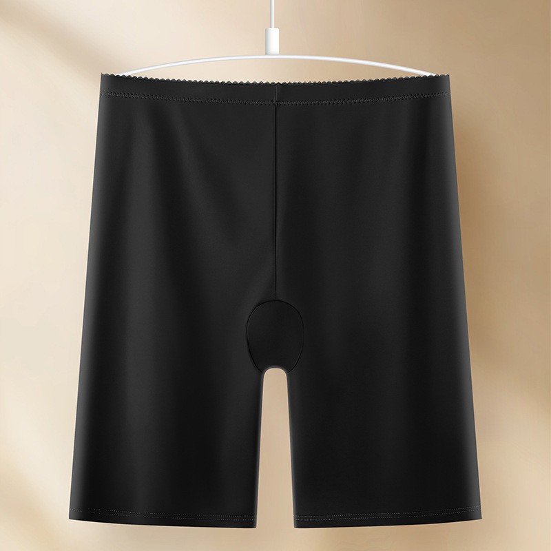 Women High waist Long Leggings Seamless Ice silk Thin Safety Underwear 92231
