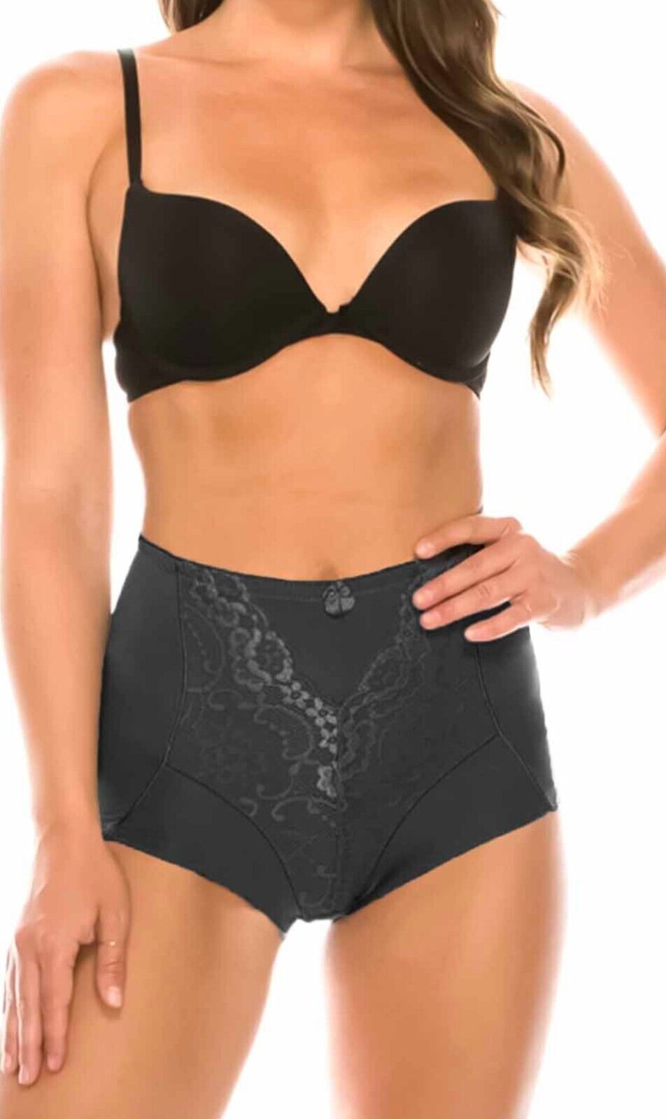 Lot of 6 Panties Hi Waist Microfiber Full Cover Brief S M L XL Mixed Color 69075