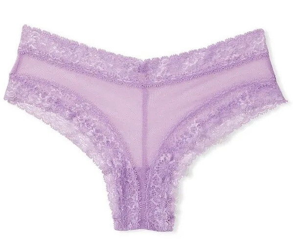 Nwt Victorias Secret The Lacie Floral Frenzy Cheeky Panty Unicorn Purple XL