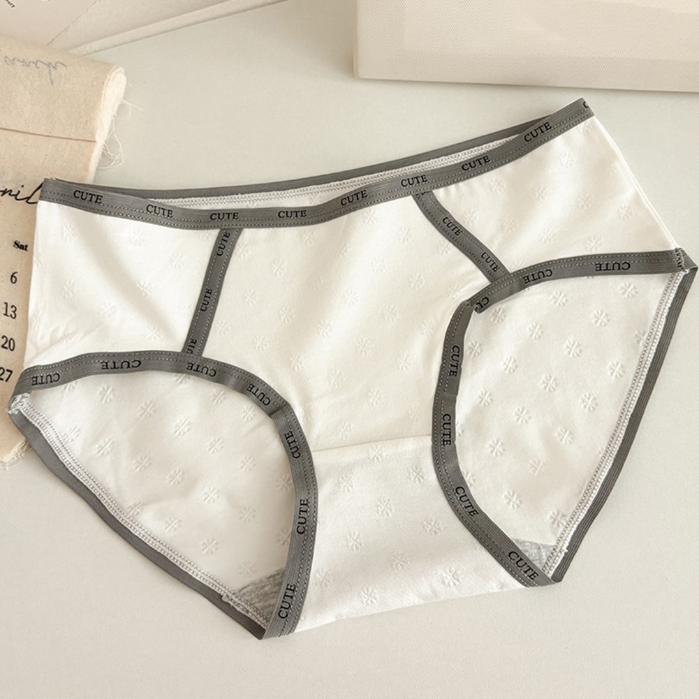 Middle Waist Women’s Jacquard Underwear Soft Comfortable Nylon Spandex Blend