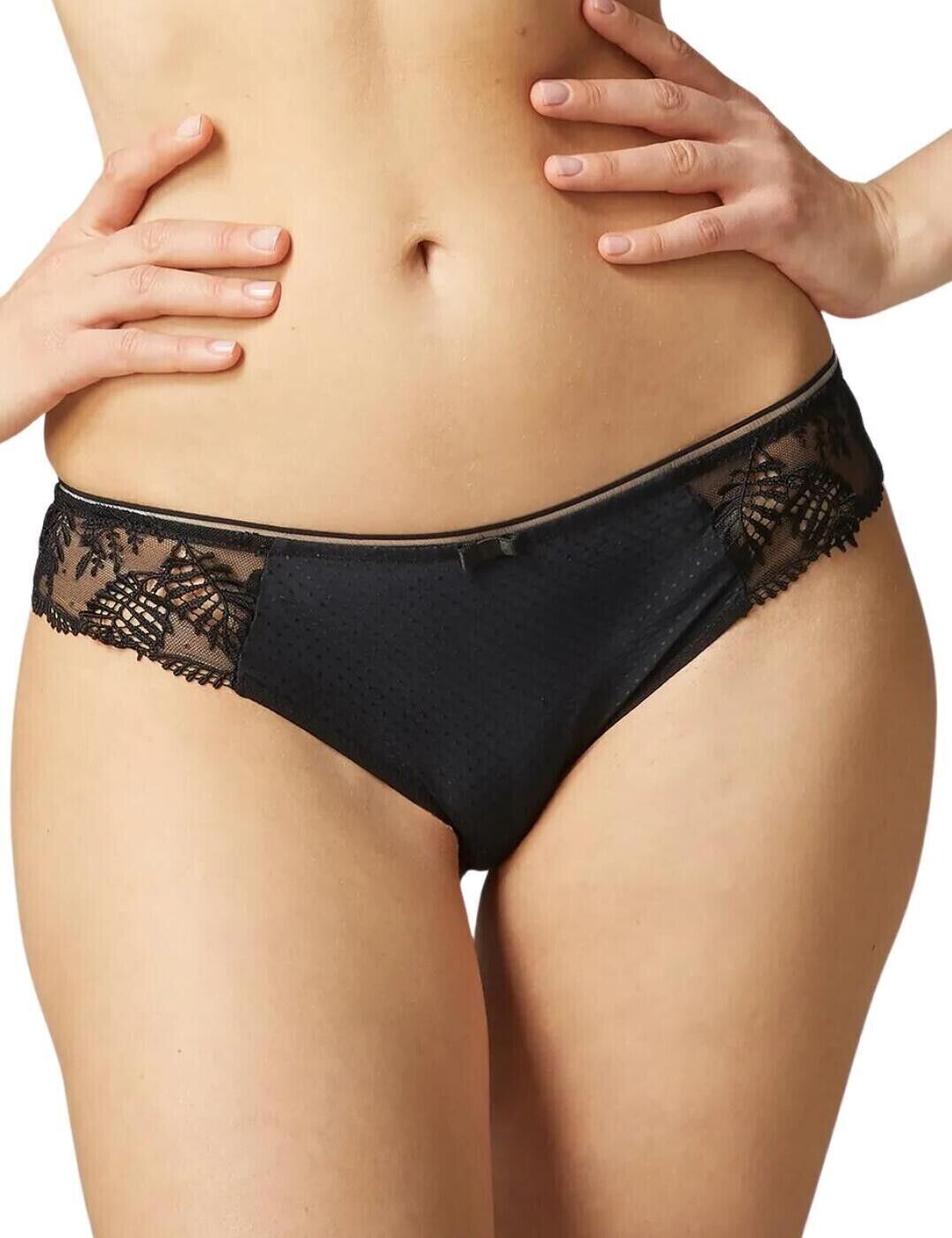 NWOT Simone Perele Comete Bikini Panty 12S720 Midnight Women’s Size 5/2XL