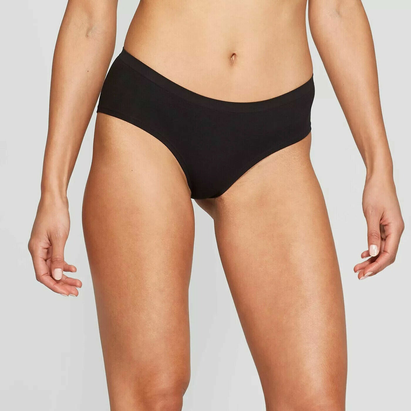 Auden Women’s Size S (4-6) Seamless Hipster Ebony Black Panties