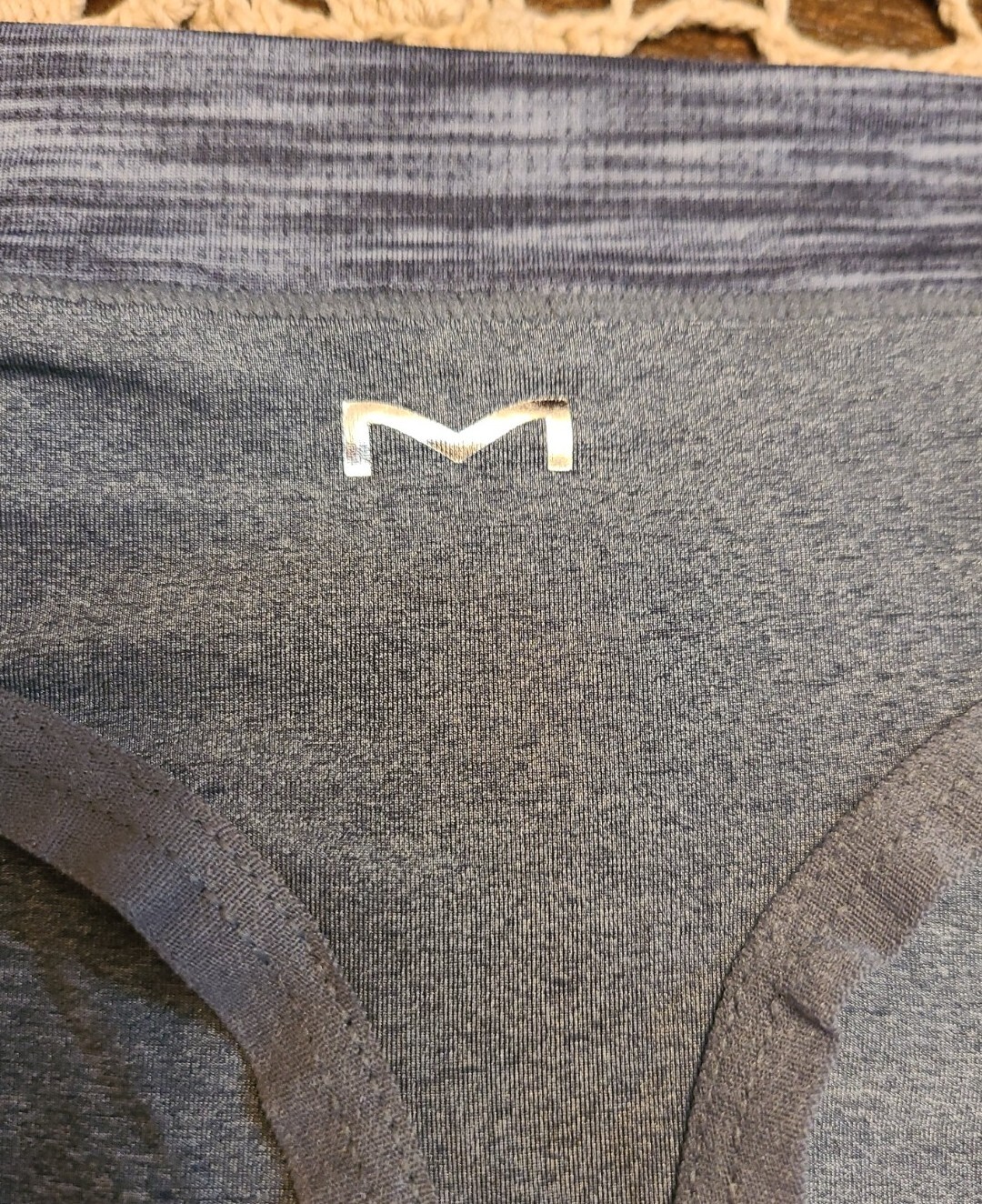XL/8 Maidenform Logo SPORT Thong Panty Charcoal Heather DMMSMT – NWT