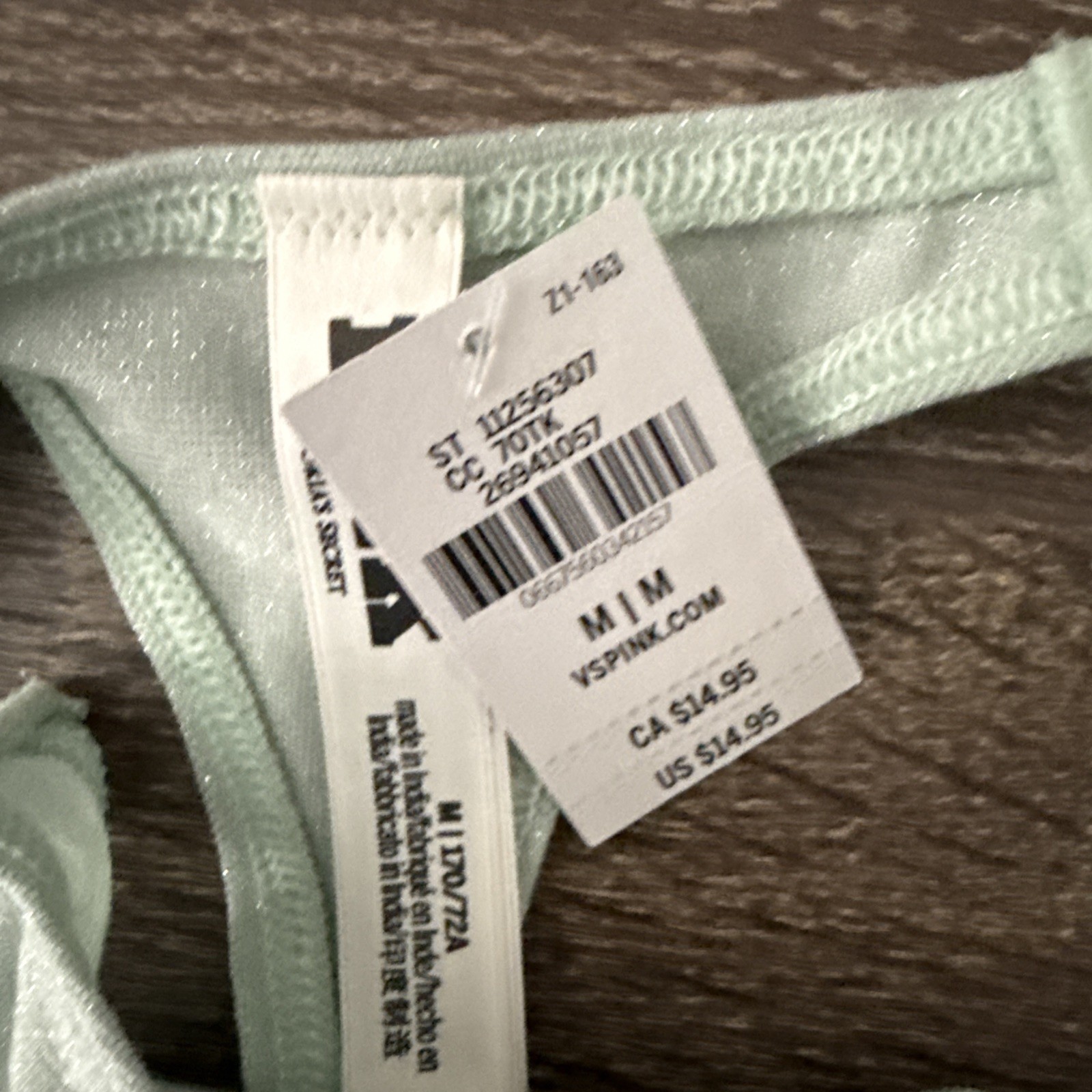 Pink Victoria’s Secret Medium, Mint, Green Sparkle, Logo Thong Panties