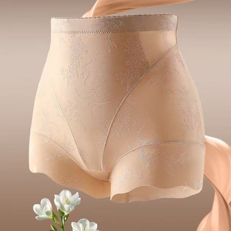 2Pack High Waist Tummy Control Panties Silk Antibacterial Seamless Shaping Brief