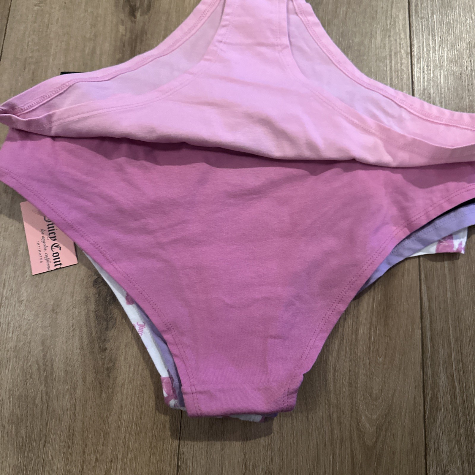 Juicy Couture Women’s 5 Pack Bikini Underwear Panties Bows Logo XL