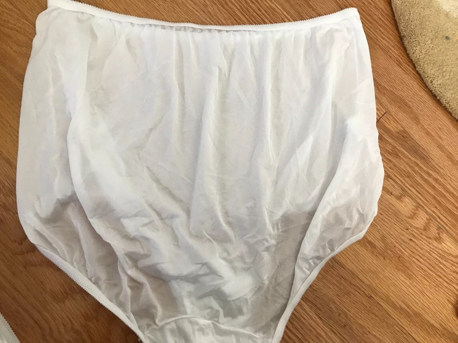 Vintage Dixie Bell White Briefs Sissy Panties Sheer Mushroom Gusset Sz 10/3