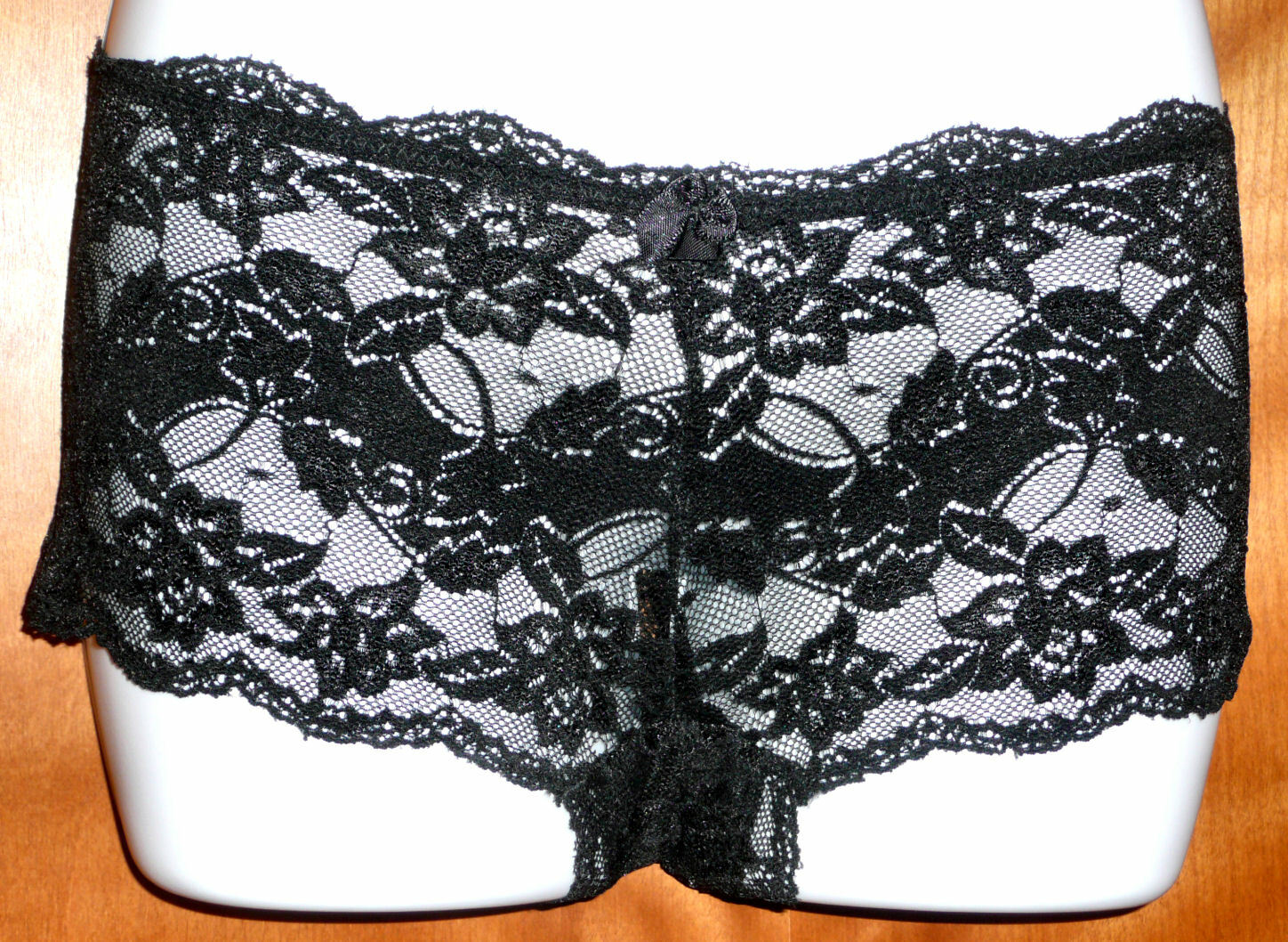 NEW Black Stretchable Lace Eva Cervantes Lady Underwear Panties Linger Brief SzM
