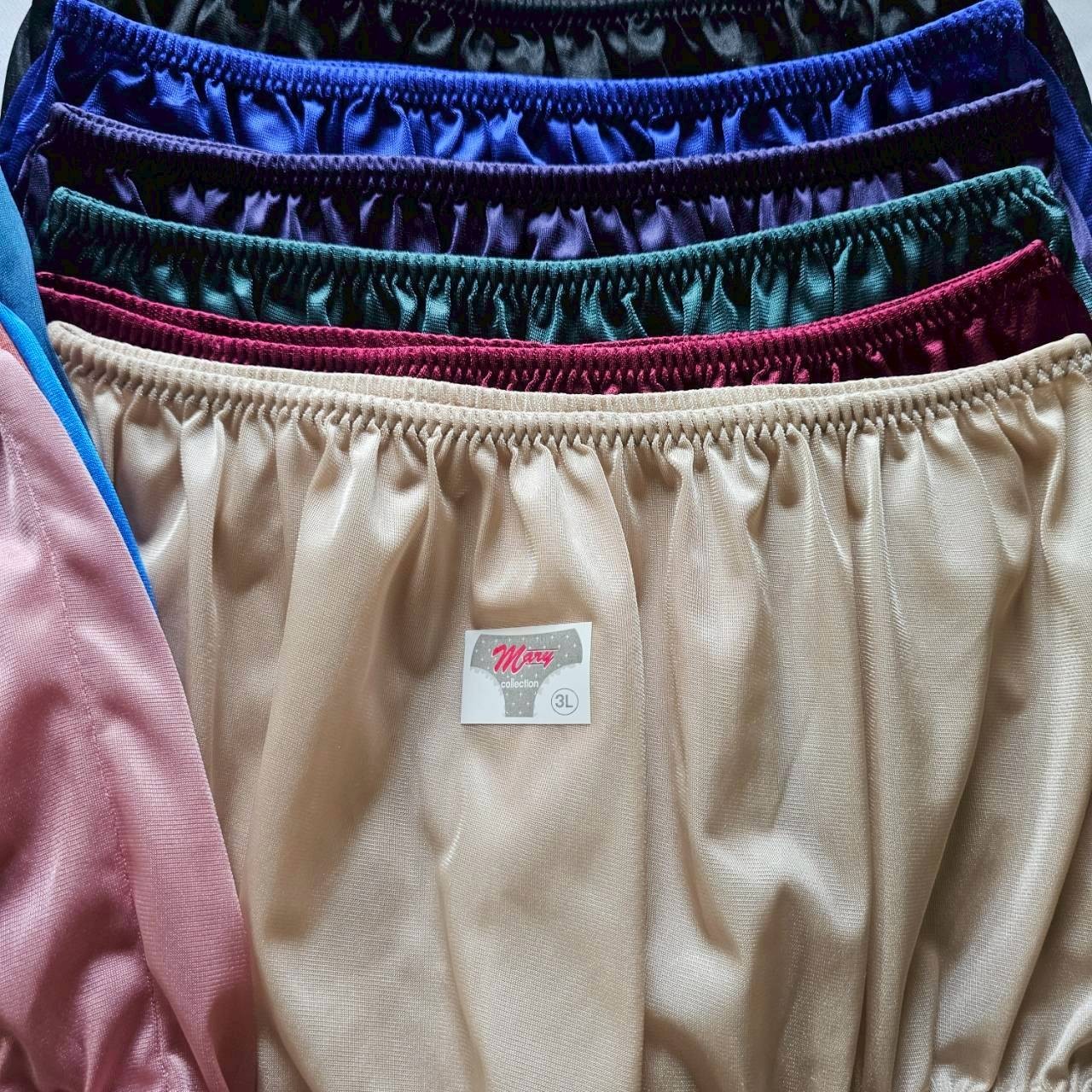 12 Plus Underwear Granny panties Nylon Woman Man Briefs Soft Silky Waist 44″-48″