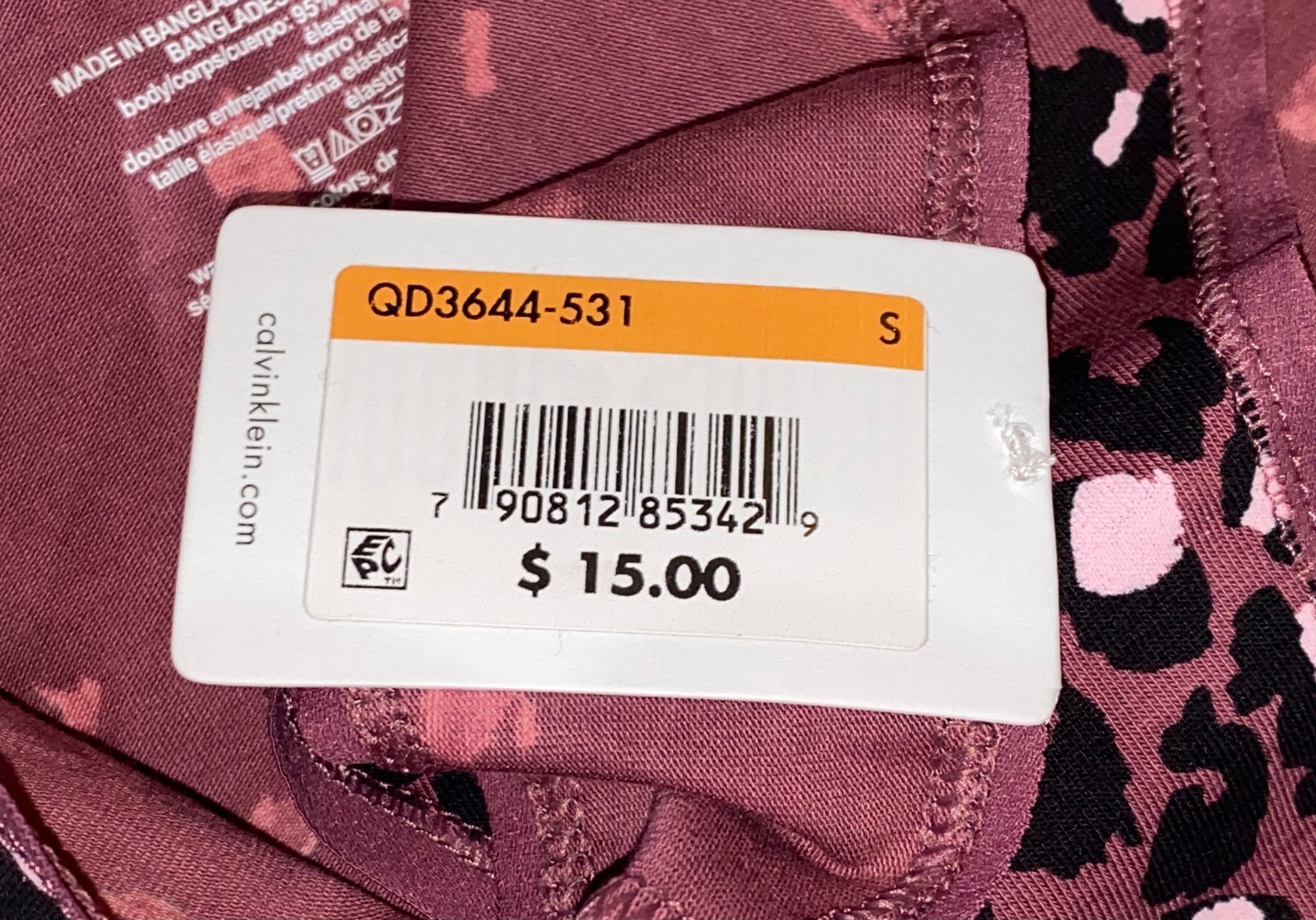 CALVIN KLEIN Form Cotton Leopard Berry Wild Bikini Panty Womens XS 4 S 5 M 6 L 7