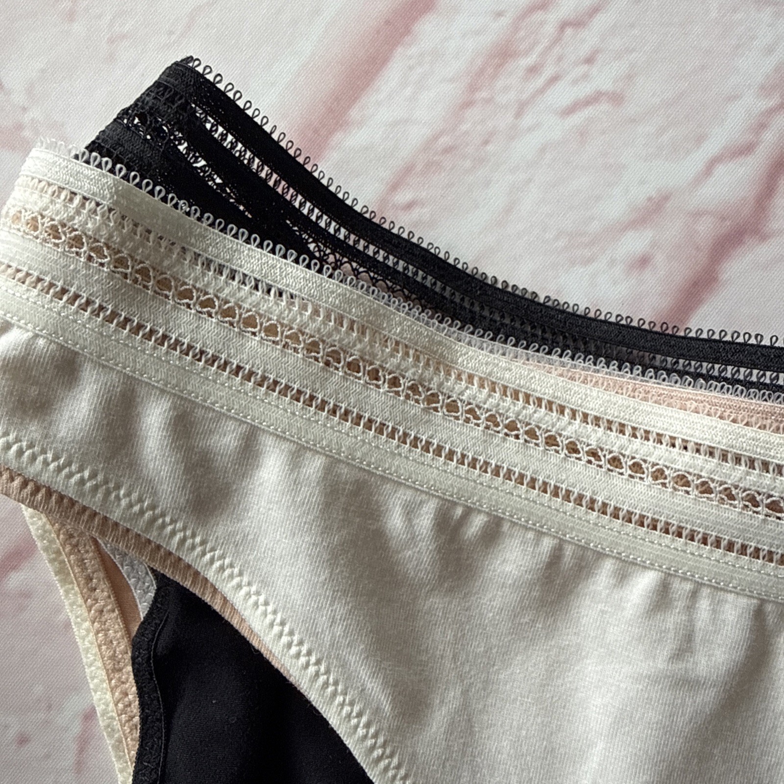 Dorina Organic Cotton Brief Panties Bundle 5 Pk Black Beige Gray Neutral