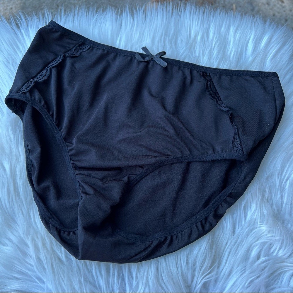 Black High Rise Hip Hugger Panties