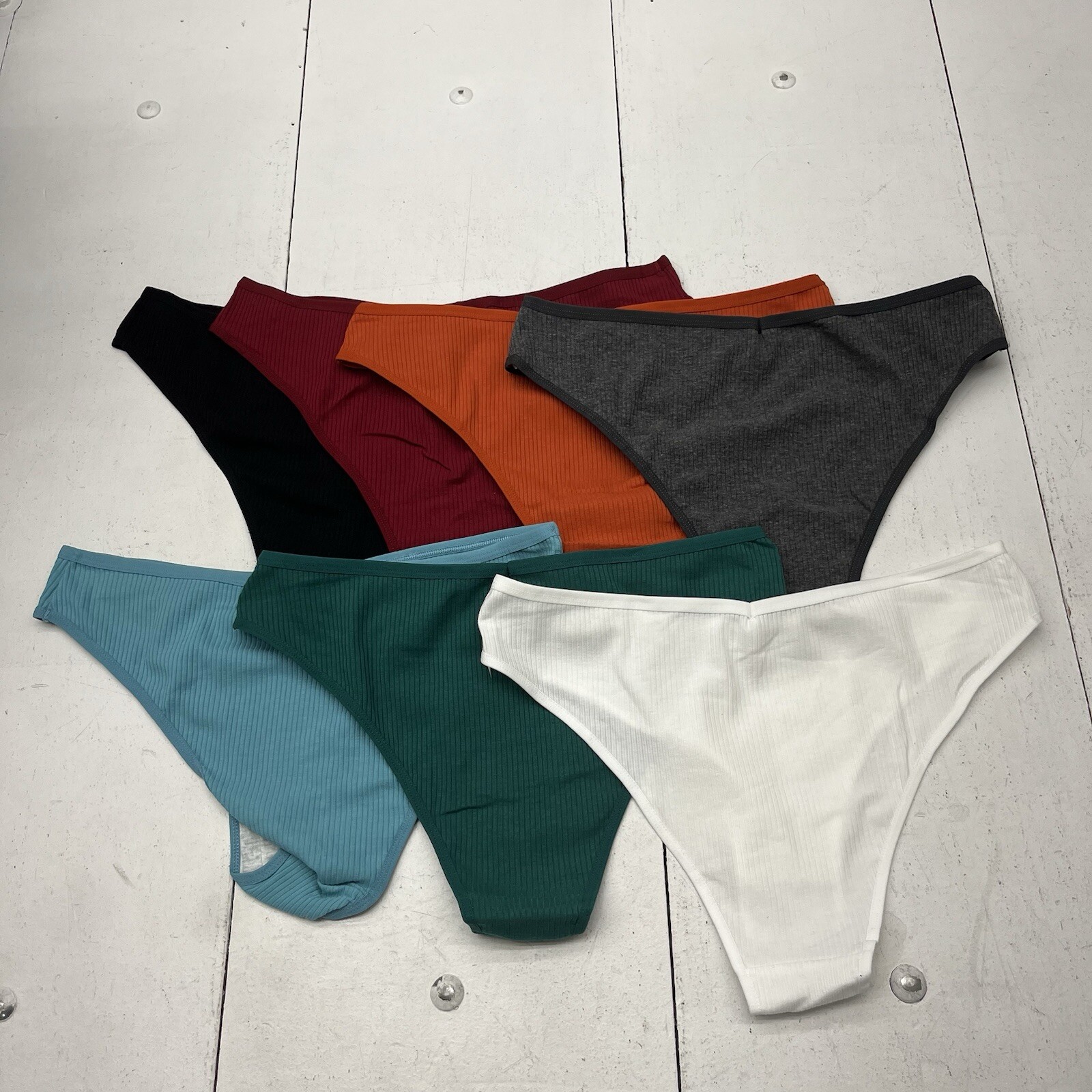 Shein Assorted 7 Pack Ribbed Bikini Underwear Women’s Size 2X-Large NEW