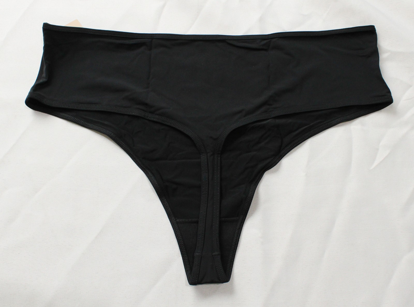 Third Love Women’s Microfiber 24/7 Classic High Waist Thong EH6 Black Large NWT
