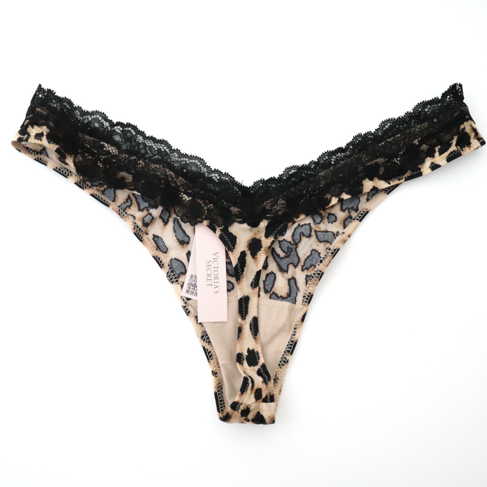 NEW Victoria’s Secret Very Sexy High Leg Lace Trim Thong Satin Panty S M L XL