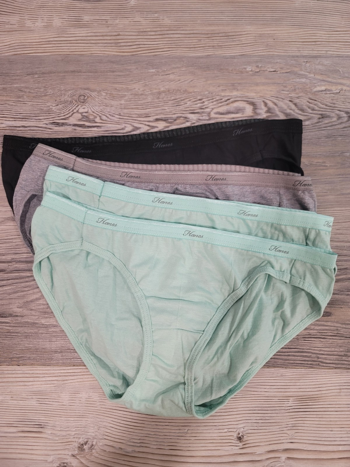 hanes cotton bikini panties size 5 small Petites 4 high rise legs NEW no tags
