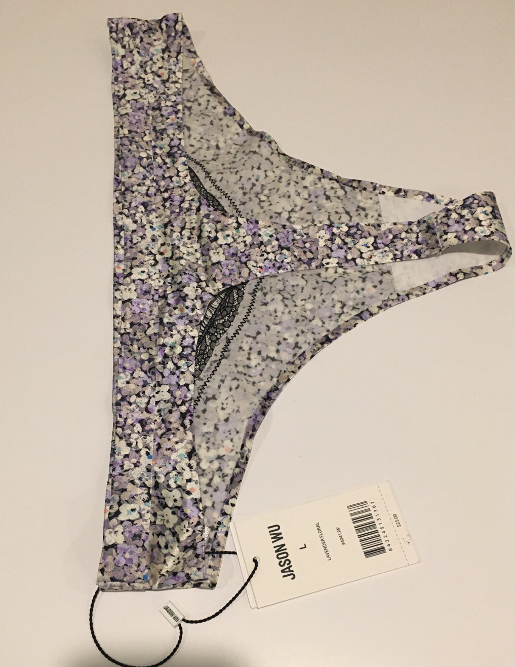 JASON WU Thongs panty Lavender Floral Size Medium