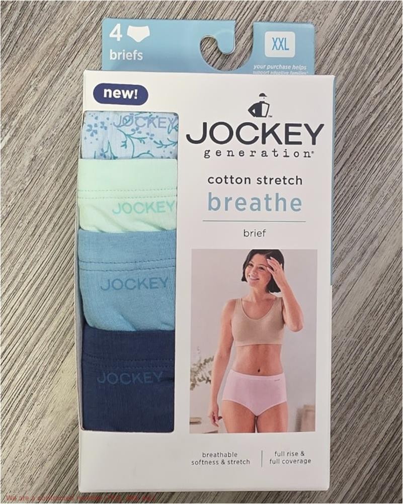 Jockey Generation Women’s 4pk Cotton Stretch Briefs – Blue XXL *SEE DEAL!!!*