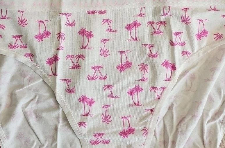 S M L XL XXL Pink Palm Tree Cotton Victorias Secret HighLeg Waist Brief Pantie