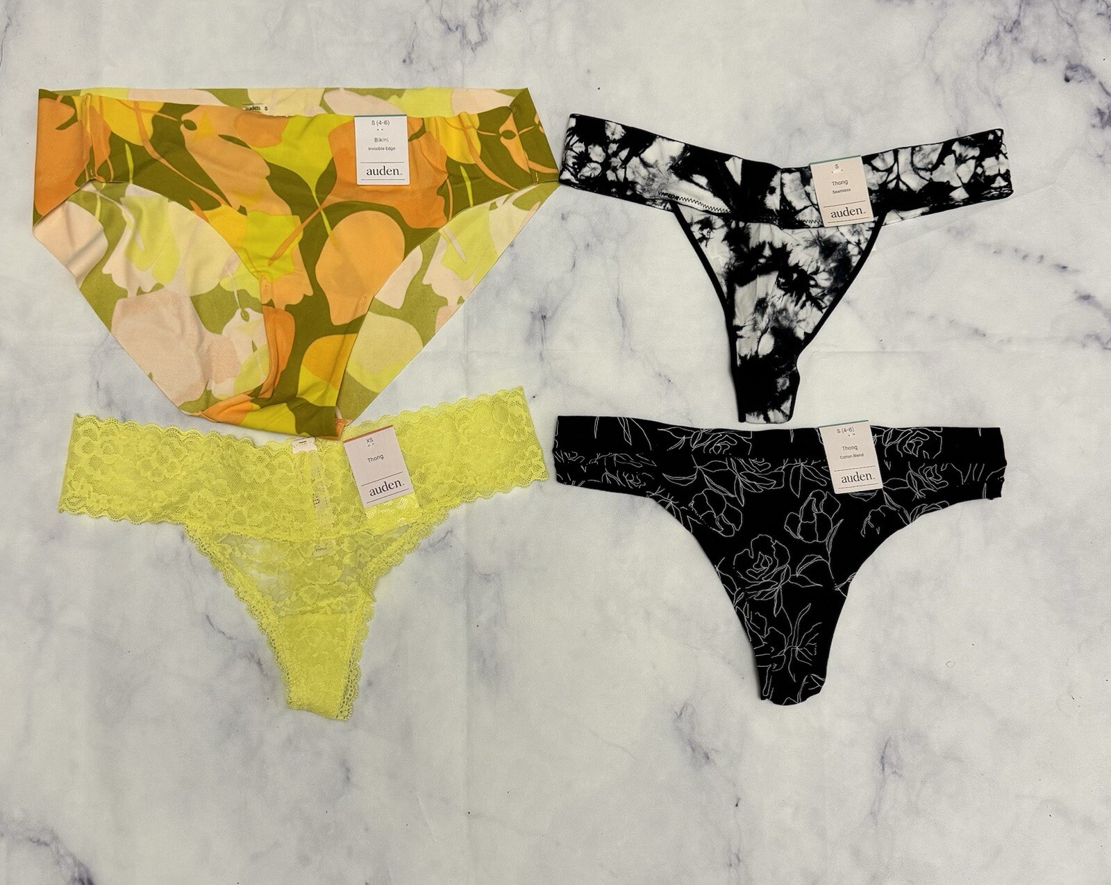 Auden 4 Piece Underwear Bundle Size XS/Small