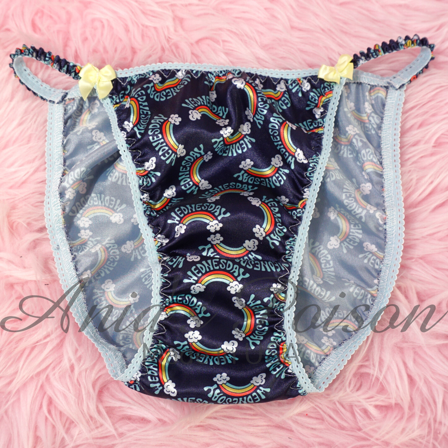 Satin Sissy Ladies panties – Days of the Week DUCHESS CUT string bikini 5-9