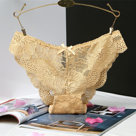 2 Pack Lot Sexy Women Lace Panties Lingeries Seamless Sheer Underwear Briefs