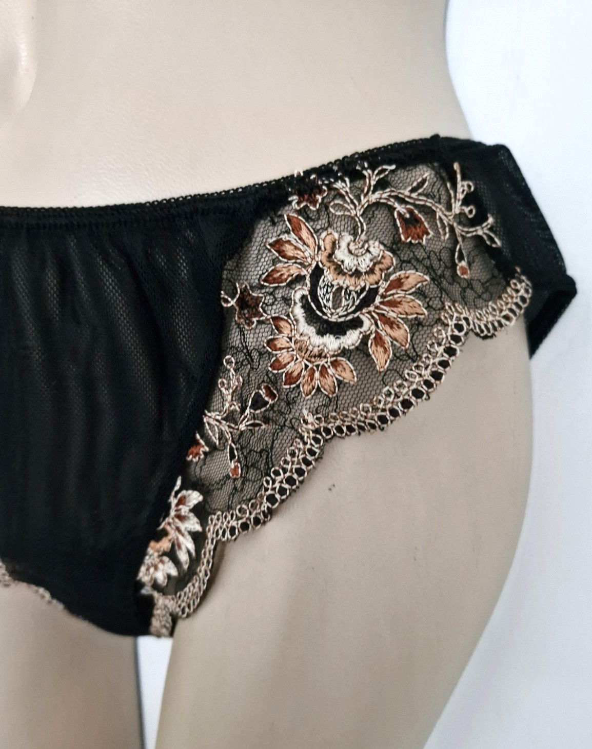 Women’s Lace Black Knickers Panties Briefs