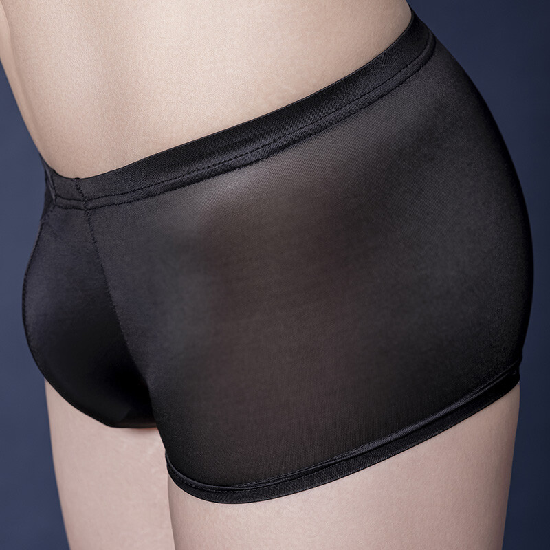 Men Sissy Sexy Sheer Underwear Oil Shiny Glossy Boxer Brief Sport Short /Bra Top