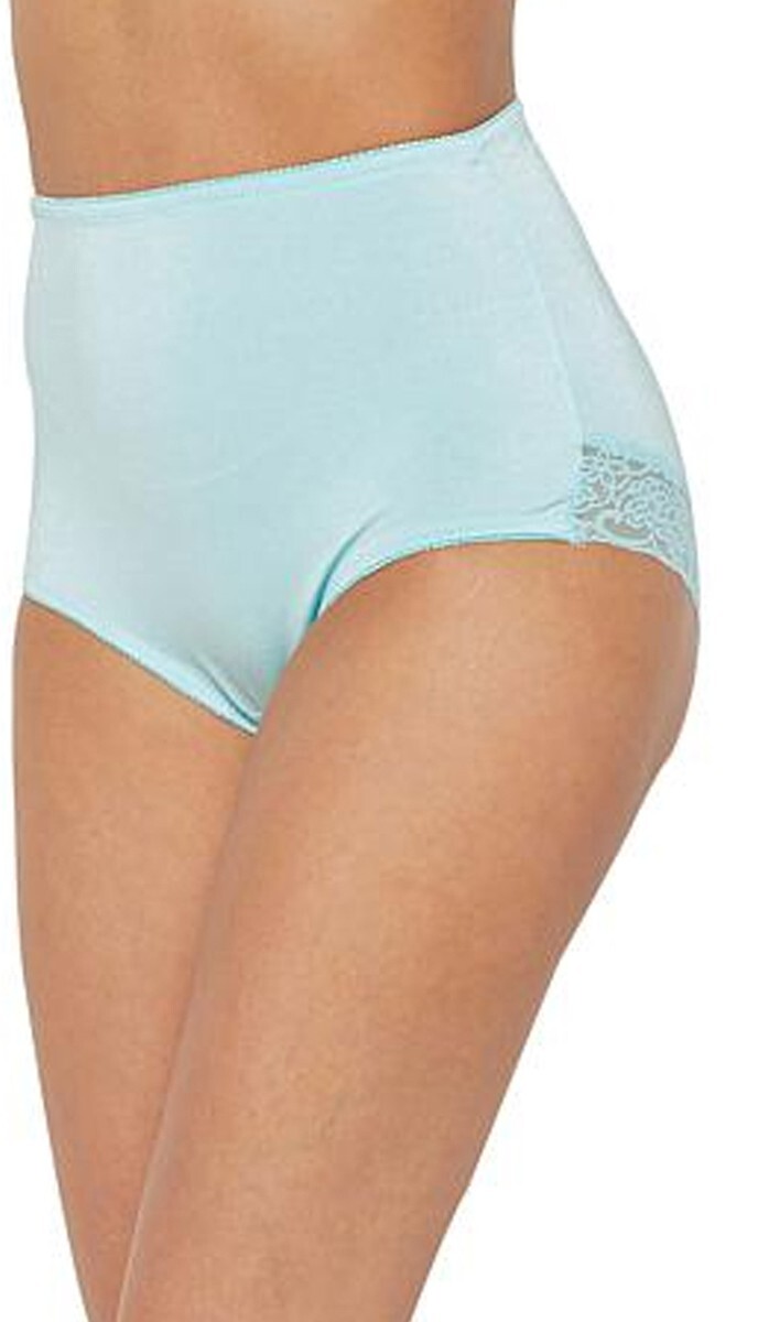 Rhonda Shear Underwear 3-Pack Pin Up Brief with Lace Trim 650181- Brights (XL)