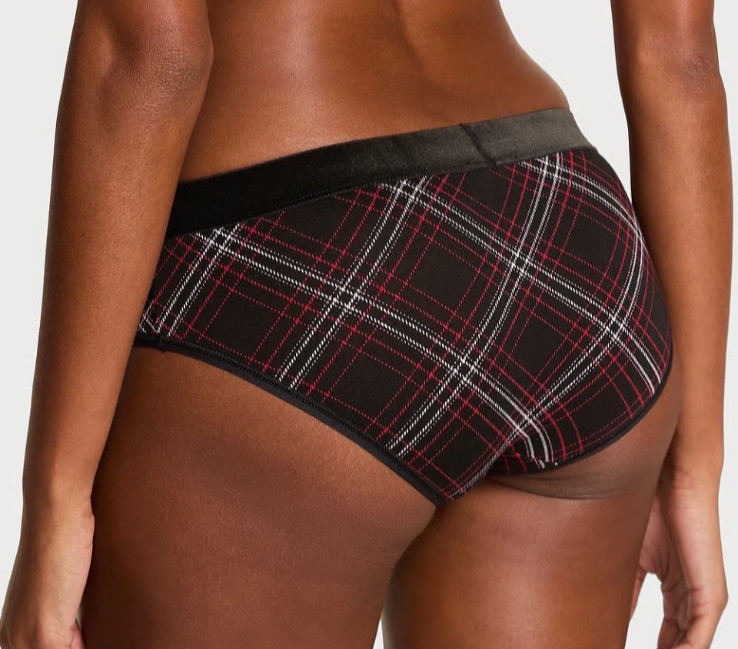 VICTORIA’S SECRET SHINE PATCH Velvet HIPHUGGER PANTY STRAP BLING LOGO M (CD207)