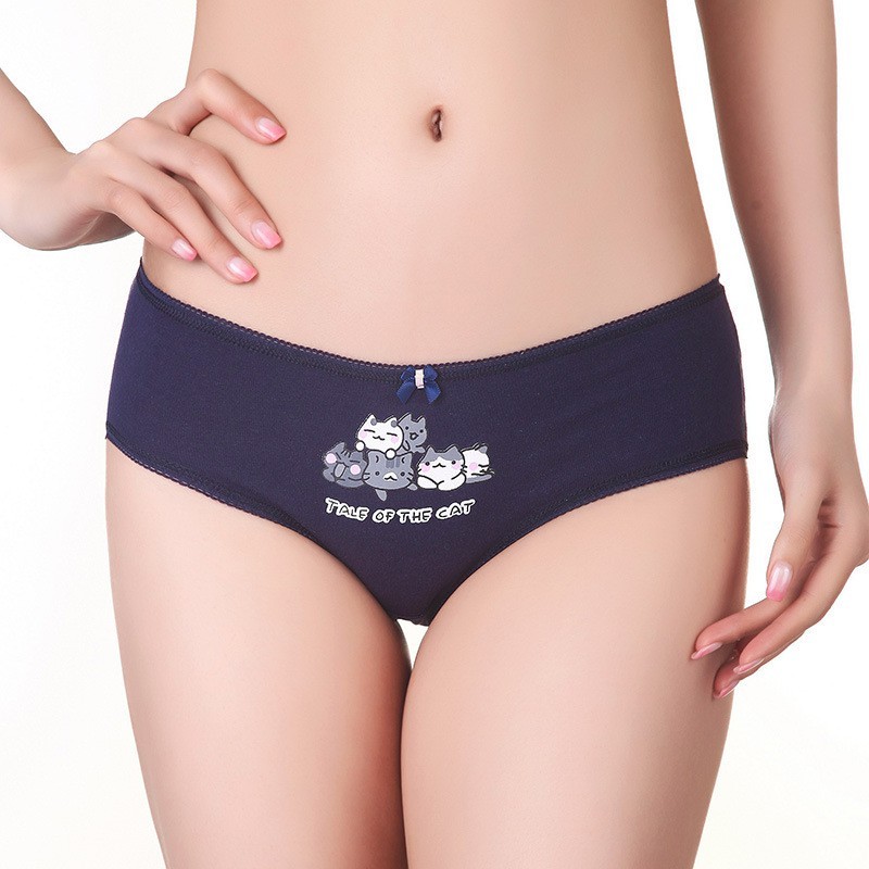 7Pcs/Lot Cotton Panties Women Underwear Plus Size Briefs High Waist Underpants